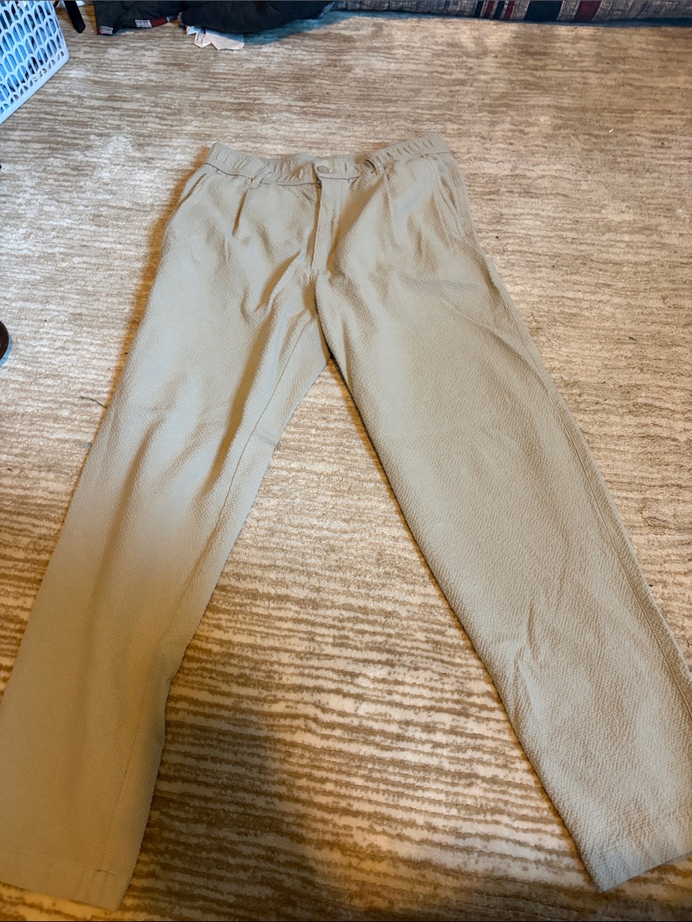 Zara Men's Light Khaki Straight Chino Pants
